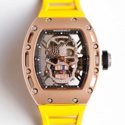 RM052 EURF RG Diamond Skull Dial Swiss Tourbillon