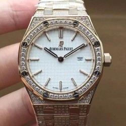 Royal Oak 67651 Ladies RG & Diamonds White Dial Swiss Quartz 2713