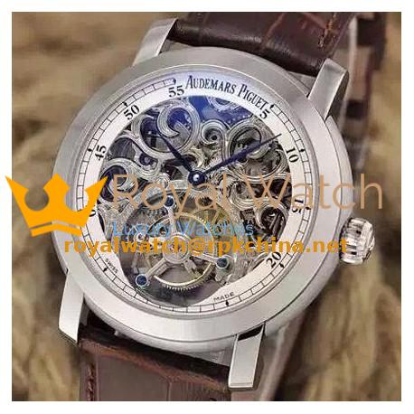 Replica Audemars Piguet Jules Audemars Tourbillon Stainless Steel Skeleton & White Dial Swiss Tourbillon