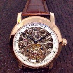 Jules Audemars Tourbillon RG Skeleton & White Dial Swiss Tourbillon
