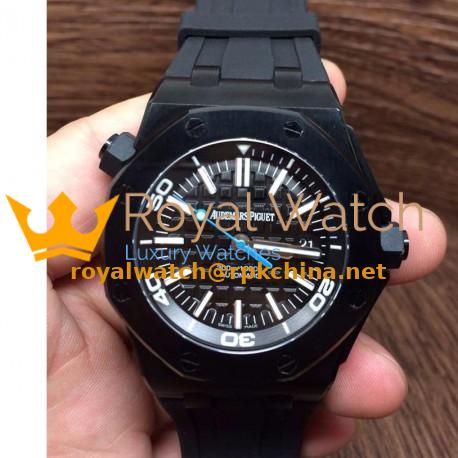 Replica Audemars Piguet Royal Oak Offshore Diver Project X 15710 PVD Black Dial Swiss 2836-2