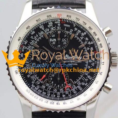 Replica Breitling Datora Montbrillant Perpetual Calendar Chronograph Black Dial SWISS 7751