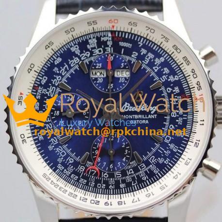 Replica Breitling Datora Montbrillant Perpetual Calendar Chronograph Blue Dial SWISS 7751
