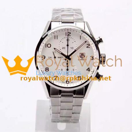 Replica Tag Heuer Carrera Calibre 1887 Stainless Steel White Dial Swiss 1887