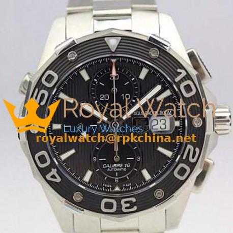 Replica Tag Heuer Aquaracer Chronograph 500M Calibre 16 Stainless Steel Black Dial Swiss Calibre 16