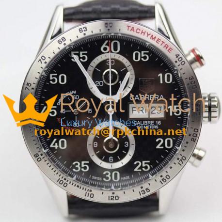 Replica Tag Heuer Carrera Calibre 16 Stainless Steel Carbon Fiber Dial Swiss Calibre 16