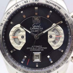 Grand Carrera Calibre 17 SS Black Dial Swiss Calibre 17 RUN 3@SEC