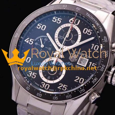 Replica Tag Heuer Carrera Calibre 1887 Stainless Steel Black Dial Swiss 1887