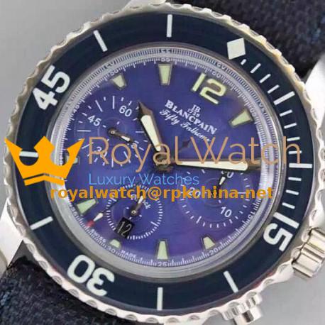 Replica Blancpain Fifty Fathoms Flyback Stainless Steel Blue Dial Swiss 7750