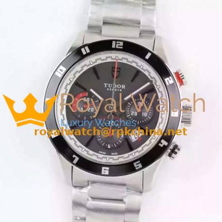 Replica Tudor Grantour Stainless Steel Black Dial Swiss 7750