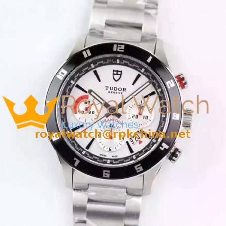 Replica Tudor Grantour Stainless Steel White Dial Swiss 7750