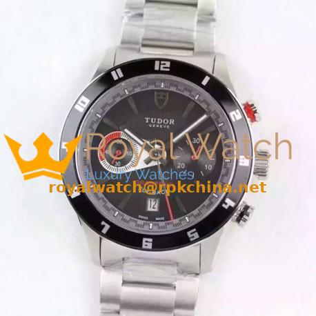 Replica Tudor Grantour Fly-Back Stainless Steel Black Dial Swiss 7750