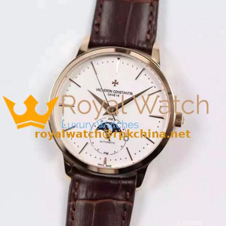 Replica Vacheron Constantin Patrimony 81180 Rose Gold White Dial Swiss 2450SC