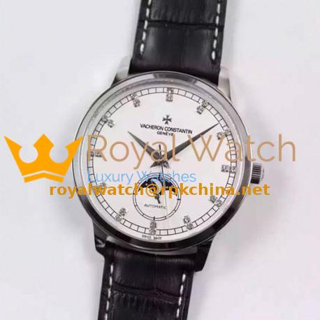 Replica Vacheron Constantin Patrimony 81180 Stainless Steel Diamonds & White Dial Swiss 2450SC