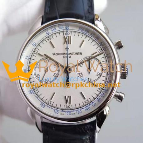 Replica Vacheron Constantin Patrimony Traditionnelle Stainless Steel White Dial Swiss Lemania