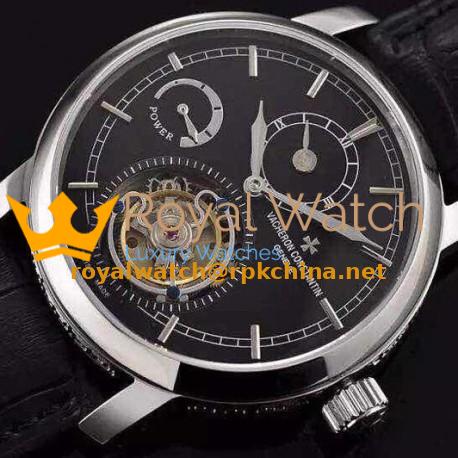 Replica Vacheron Constantin Patrimony Tourbillon Stainless Steel Black Dial Swiss Tourbillon