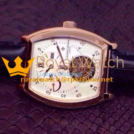 Replica Vacheron Constantin Malte Tourbillon Regulator Rose Gold White Dial Swiss Tourbillon