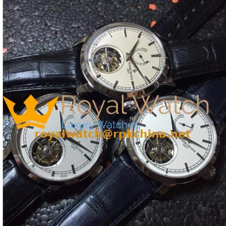 Replica Vacheron Constantin Patrimony Tourbillon Stainless Steel White Dial Swiss Tourbillon