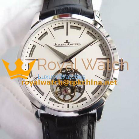 Replica Jaeger-LeCoultre Master Ultra Thin Tourbillon Stainless Steel White Dial Swiss Tourbillon