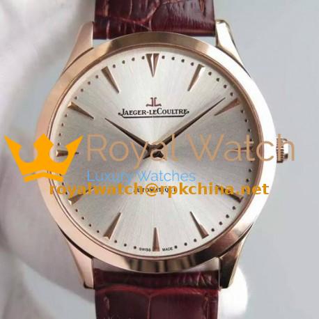Replica Jaeger-LeCoultre Master Ultra Thin Rose Gold Silver Dial Swiss JLC 898C