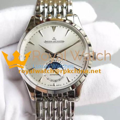 Replica Jaeger-LeCoultre Master Ultra Thin Moon Stainless Steel Silver Dial Swiss JLC 925