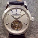 Replica Jaeger-LeCoultre Master Ultra Thin Tourbillon Stainless Steel White Dial Swiss Tourbillon