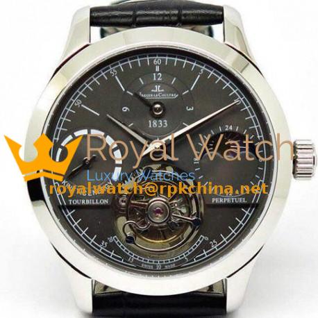 Replica Jaeger-LeCoultre Master Grande Tradition Tourbillon Stainless Steel Black Dial Swiss Tourbillon
