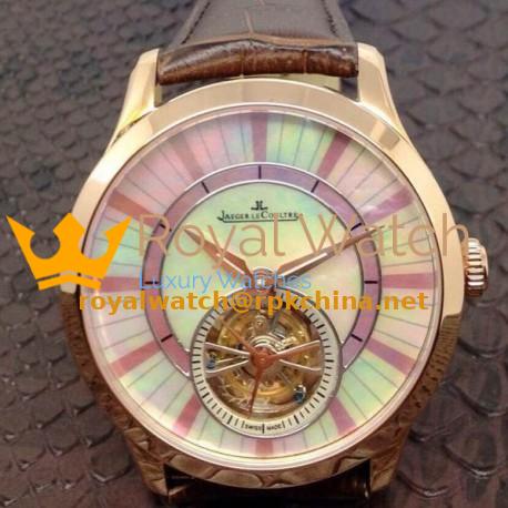 Replica Jaeger-LeCoultre Rendez Vous Tourbillon Rose Gold Pearl Dial Swiss Tourbillon