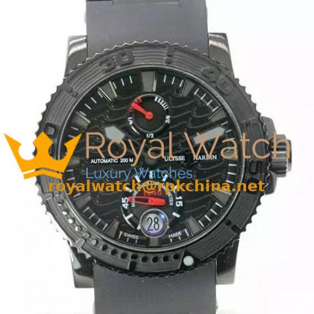 Replica Ulysse Nardin Maxi Marine Diver PVD Black Dial Swiss 2824