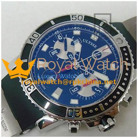 Replica Ulysse Nardin Maxi Marine Diver Chronograph Stainless Steel Black Dial Swiss 7750