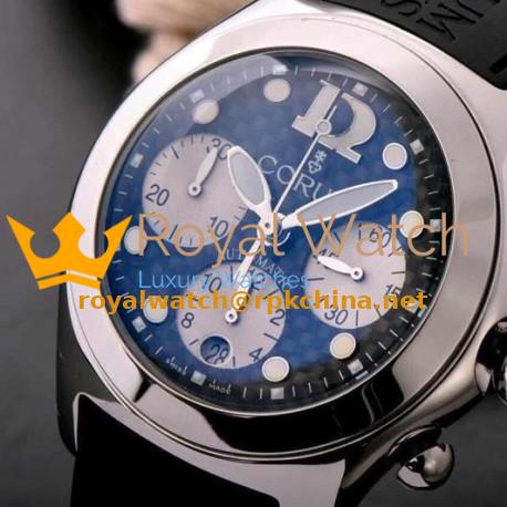 Replica Corum Bubble Chronograph Stainless Steel Carbon Fiber Dial Swiss 7750