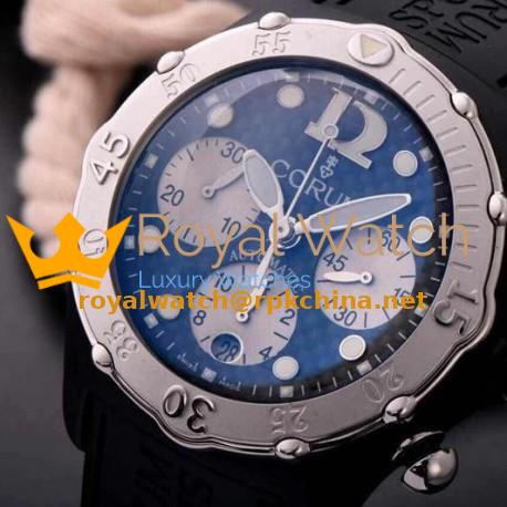 Replica Corum Bubble Midnight Chronograph PVD Carbon Fiber Dial Swiss 7750