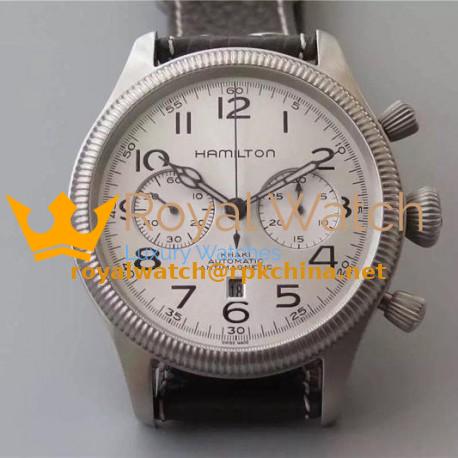 Replica Hamilton Khaki Pilot Pioneer Stainless Steel Silver Dial Swiss 7750