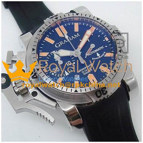 Replica Graham Chronofighter Oversize Diver Stainless Steel Black Dial Swiss 7750
