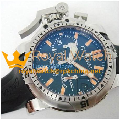 Replica Graham Chronofighter Oversize Diver Stainless Steel Carbon Fiber Dial Swiss 7750