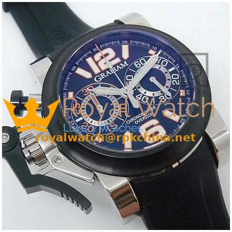 Replica Graham Chronofighter Oversize Stainless Steel Ceramic Bezel Black Dial Swiss 7750