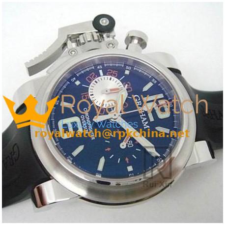 Replica Graham Chronofighter Oversize Stainless Steel Black & Orange Dial Swiss 7750