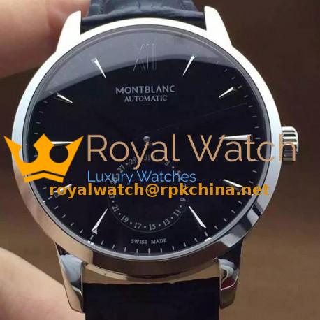 Replica Montblanc Meisterstuck Heritage Moonphase Stainless Steel Black Dial Swiss 2914
