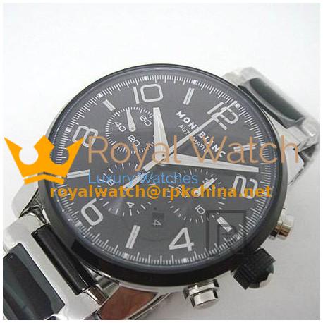 Replica Montblanc Timewalker Chronograph Stainless Steel Black Dial Swiss 7750