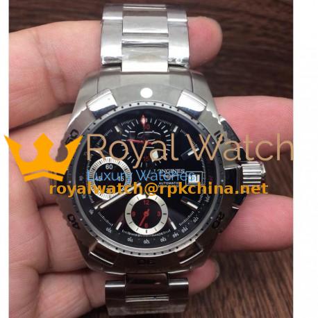 Replica Longines Hidroconquest Chronograph Stainless Steel Black Dial Swiss 7750