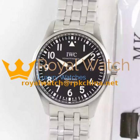 Replica IWC Pilot Mark XVIII IW327002 Stainless Steel Black Dial Swiss 2892