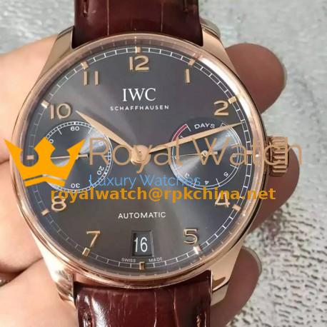 Replica IWC Portuguese IW500702 Rose Gold Gray Dial Swiss 52010