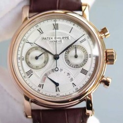 Calatrava Chrono Power Reserve RG White Dial Swiss Lemania