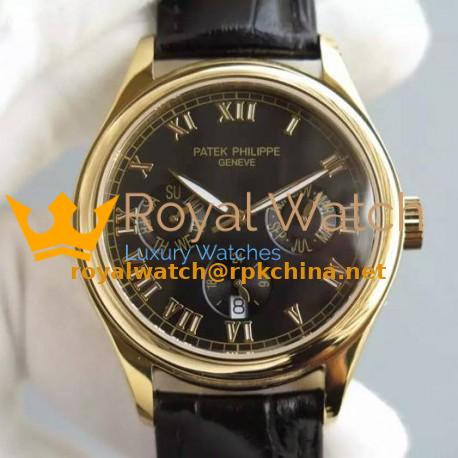 Replica Patek Philippe Annual Calendar 5035J Yellow Gold Black Dial Swiss PP 315SQA