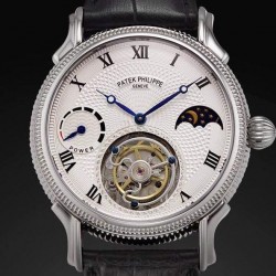 Tourbillon Moonphase Power Reserve SS White Dial Swiss Tourbillon