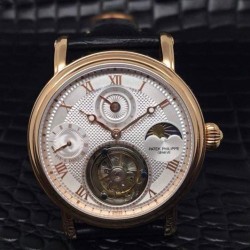 Tourbillon Moonphase 24H Power Reserve RG White Dial Swiss Tourbillon