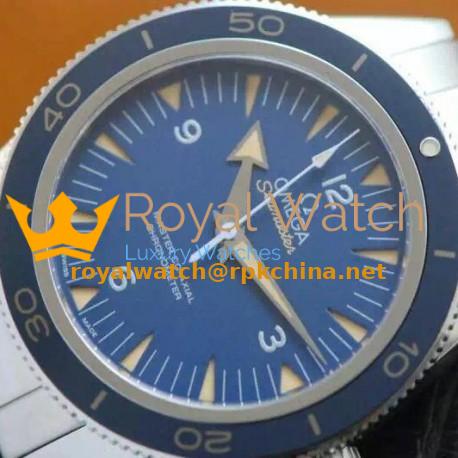 Replica Omega Seamaster 300 Stainless Steel Blue Dial Swiss 8400