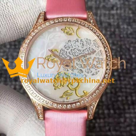 Replica Chopard L.U.C XP Esprit de Fleurier Peony Rose Gold & Diamonds White Dial Swiss L.U.C 96.23-L