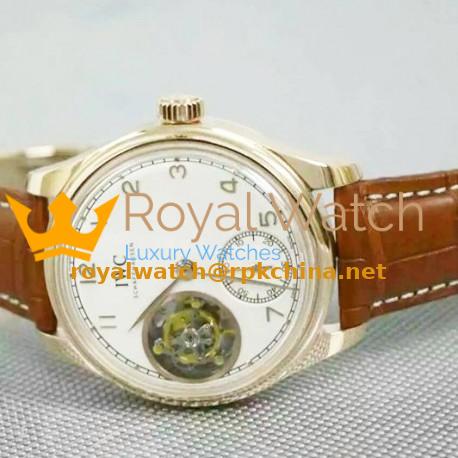 Replica IWC Portuguese Tourbillon IW546302 18K Rose Gold Plated White Dial Swiss IWC Tourbillon
