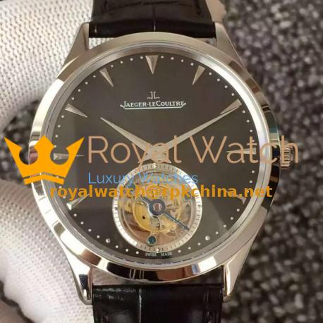 Replica Jaeger-LeCoultre Master Ultra Thin Tourbillon Stainless Steel Black Dial Swiss Tourbillon